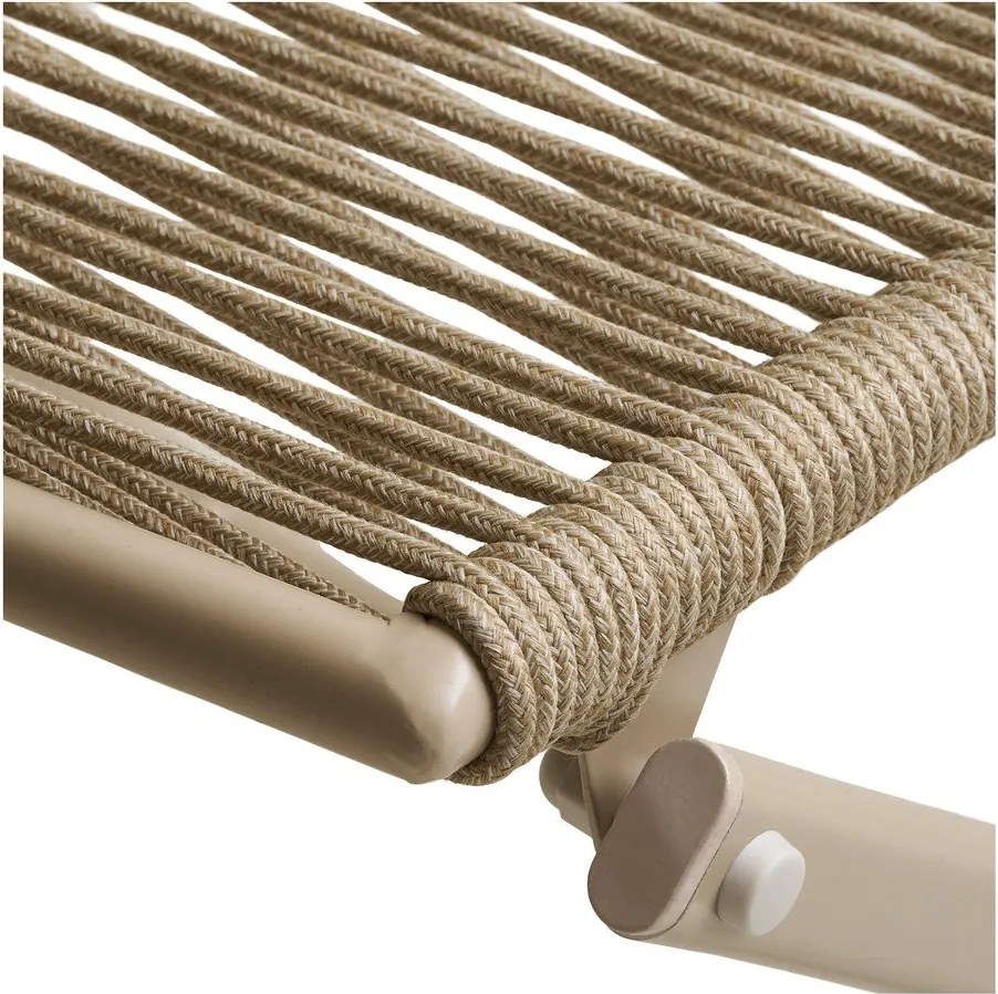 Béžová kovová záhradná jedálenská súprava pre 2 osoby Arcas – House Nordic