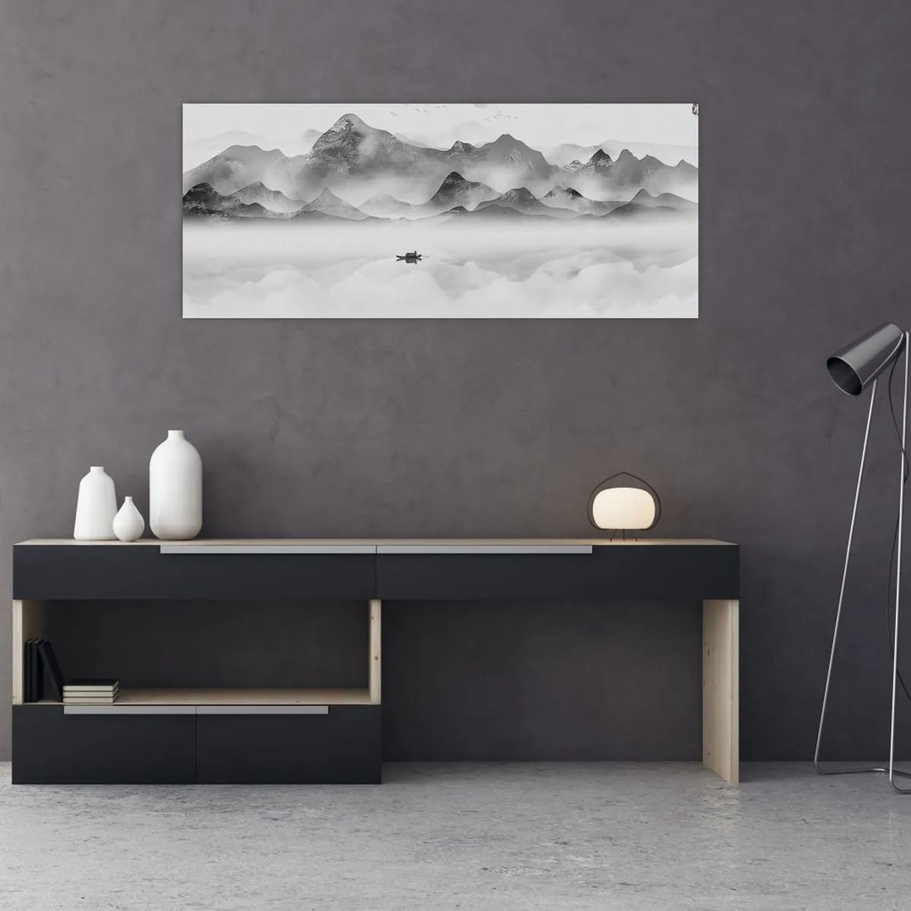 Obraz - Japonské jazero (120x50 cm)
