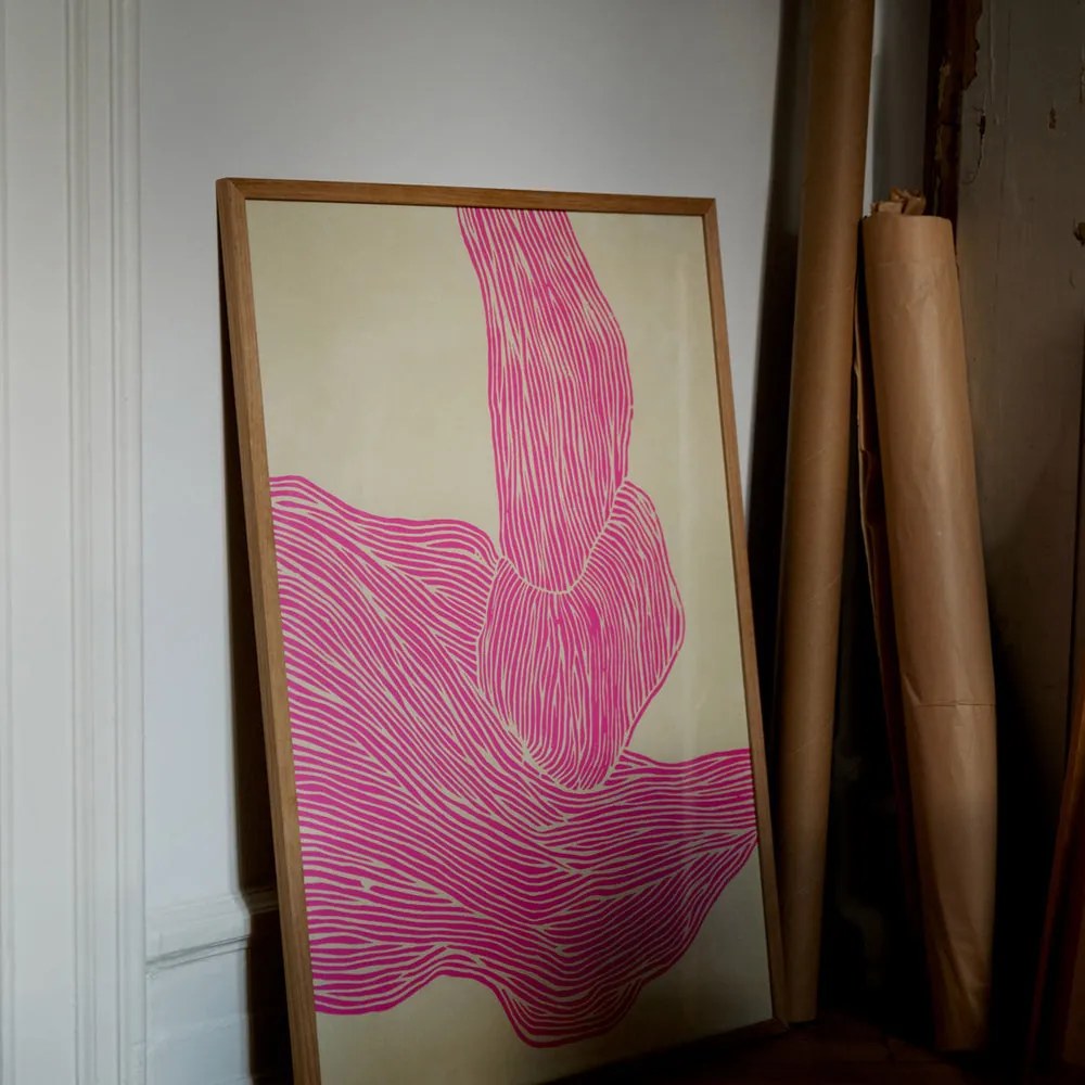 The Poster Club Plagát The Line - Pink by Rebecca Hein 50x70 cm