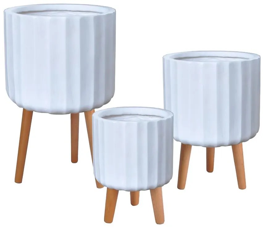 Kvetináč  LT14602T-3S 29,5x29,5x26 P117 biely