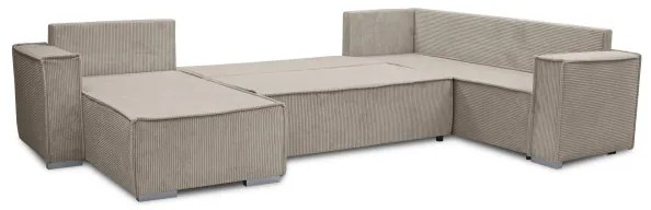 Univerzálna rohová rozkladacia sedacia súprava do U LONDON béžová