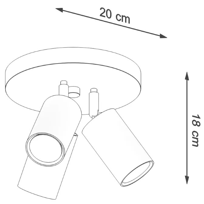 Sollux Stropné svietidlo RING 3P black SL_1016