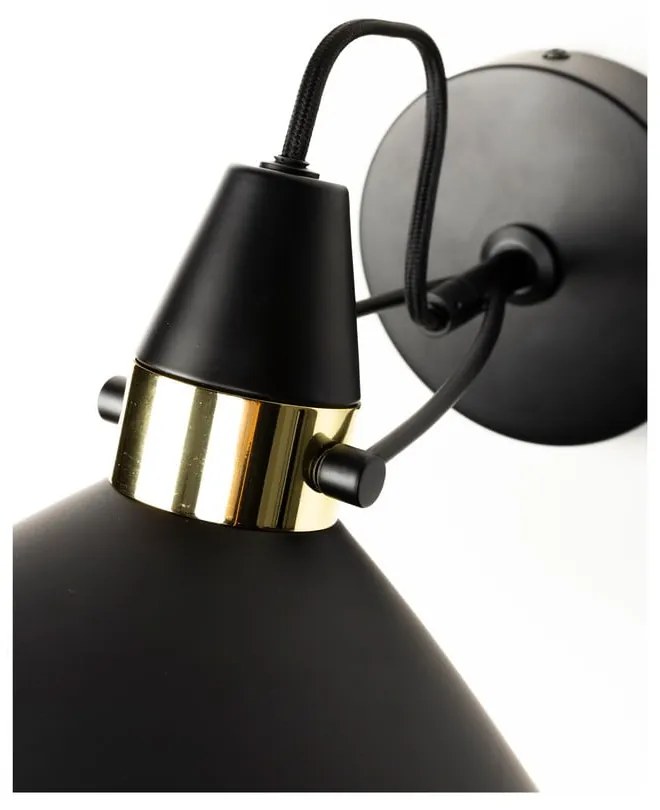 Čierne nástenné svietidlo Jona - White Label