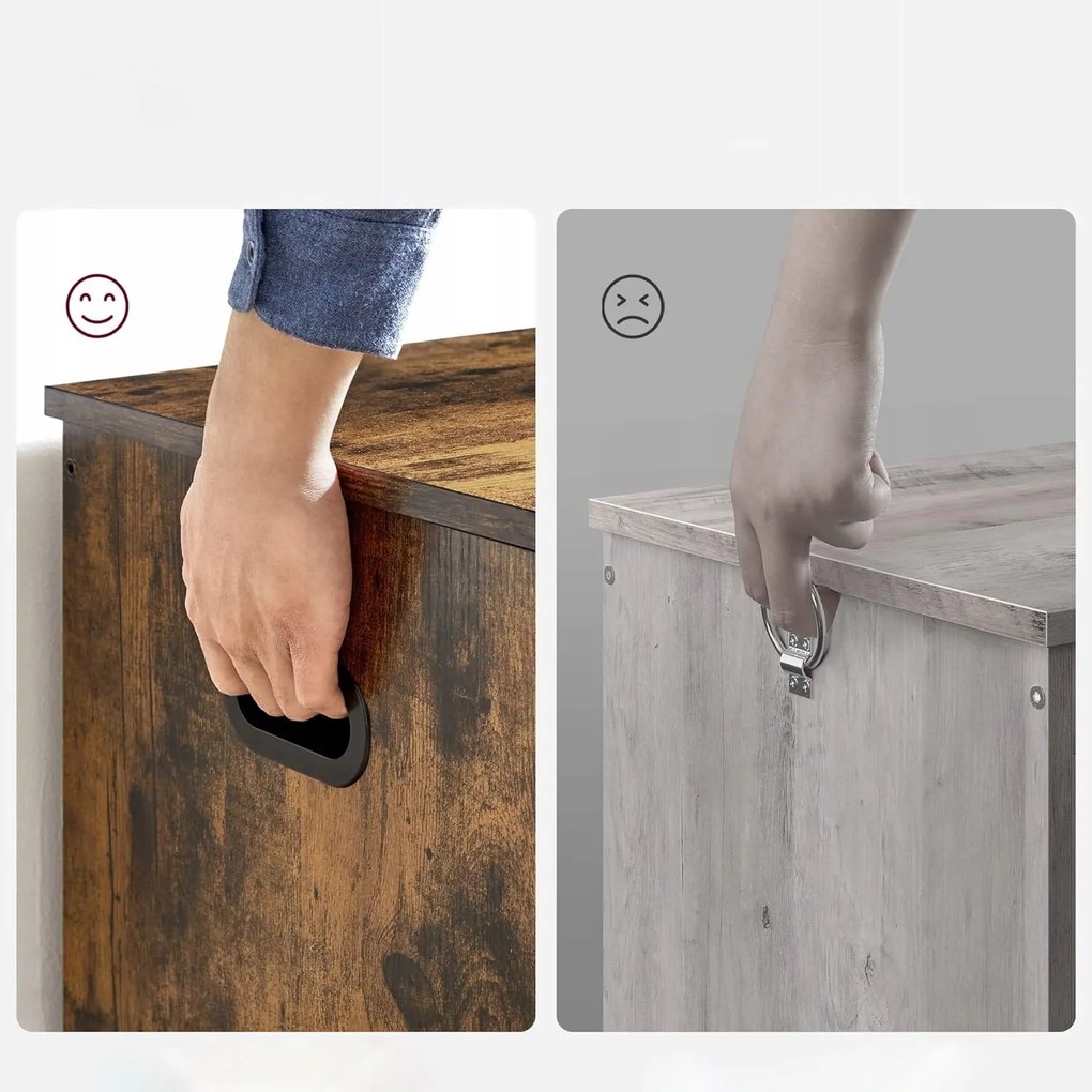 Úložný box s vekom TAYLOR 100x40 cm, rustikálne hnedý