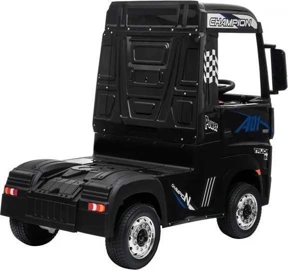 LEAN CARS Elektrické autíčko Mercedes Actros čierne lakované MP4