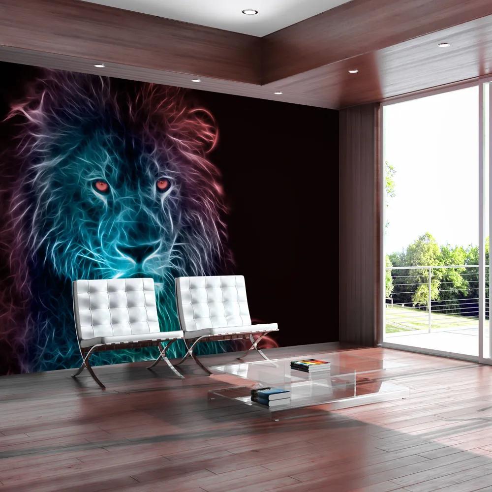 Artgeist Fototapeta - Abstract lion - rainbow Veľkosť: 100x70, Verzia: Standard