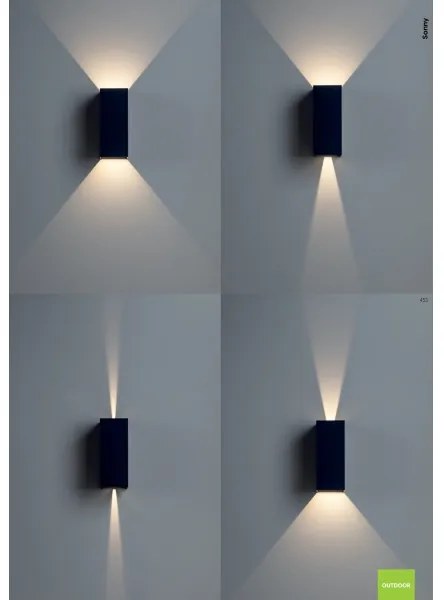 Redo 90636 - LED Vonkajšie svietidlo SONNY 2xLED/5W/230V 2200/4000K IP54 antracit