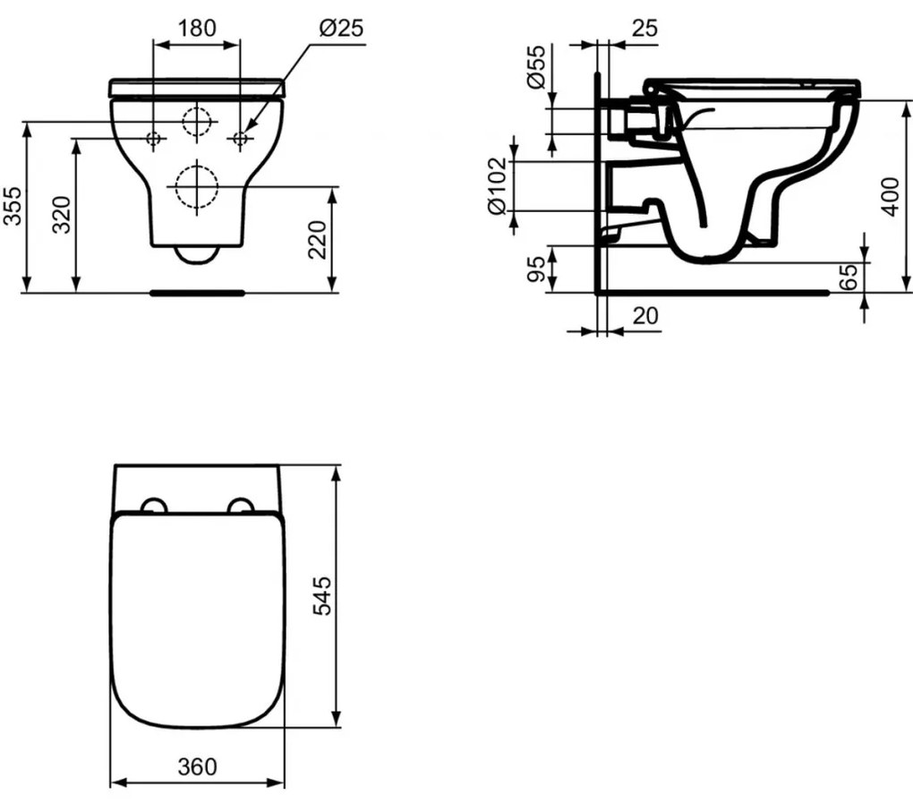 Ideal Standard i.life A - WC sedátko s poklopom Soft Close, biela T453101