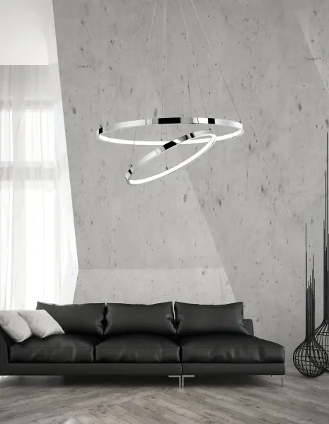 LED luster Aria 75W 60 chrome