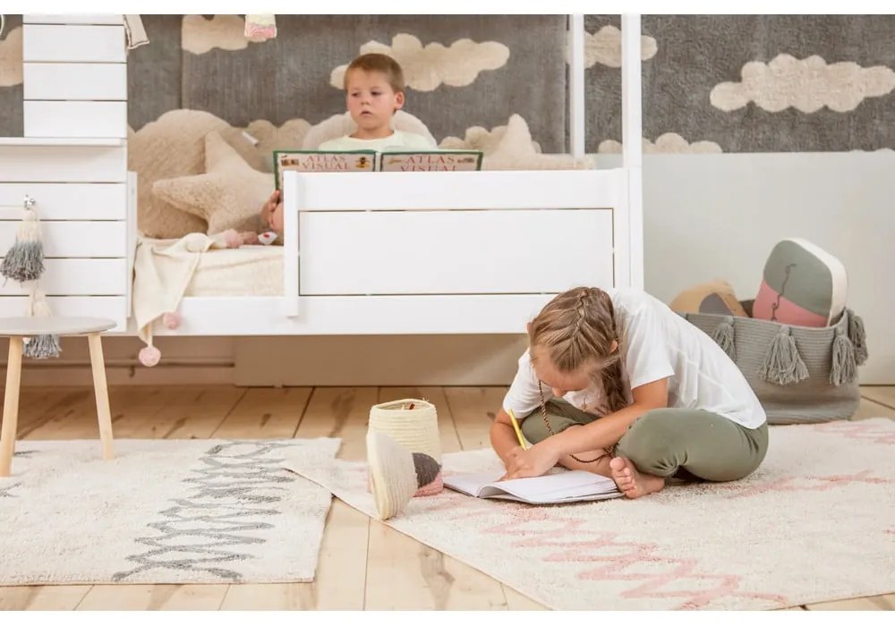 Ružovo-krémový prateľný ručne tkaný bavlnený koberec 120x160 cm Atlas Natural – Lorena Canals