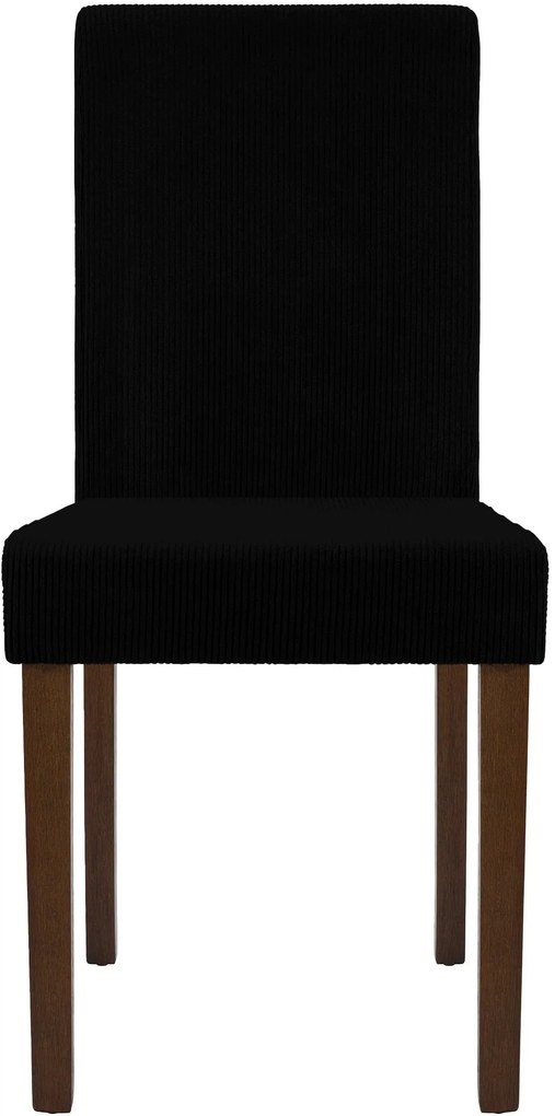 Sada 2 ks jedálenských stoličiek Ina látka cord, antik tmavá - čierna