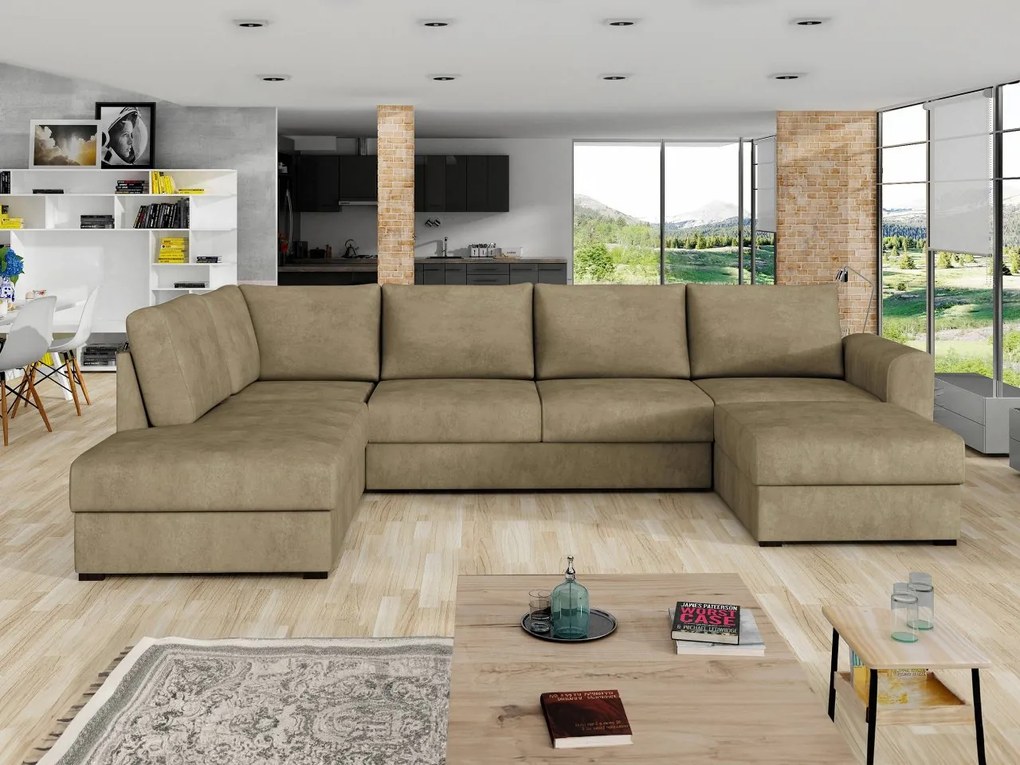 Sedacia súprava Szafran, Dostupné poťahy: ekokoža Soft 017 + Lux 06, Strana: ľavá