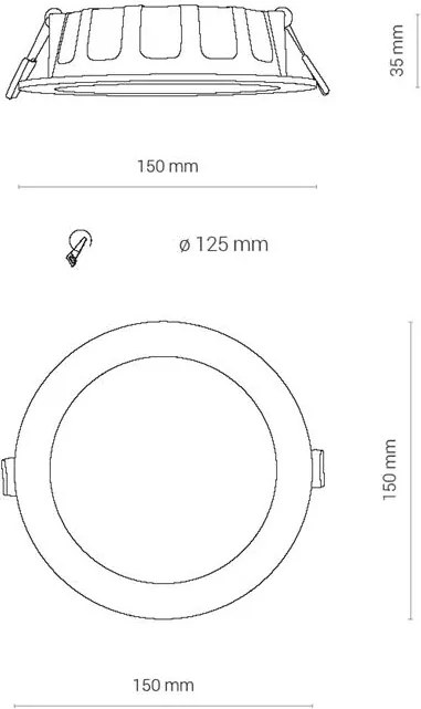 Svietidlo Nowodvorski 8780 CL KOS LED 10W, 3000K WHITE