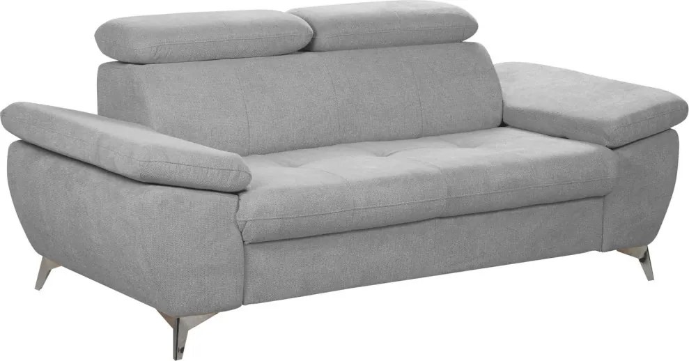 Dvojsedák Gisele, svetlo šedá látka