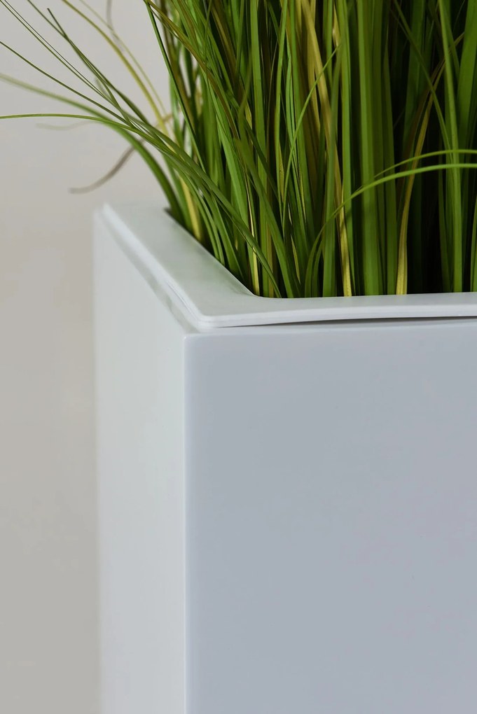 Kvetináč BLOCK, sklolaminát, výška 75 cm, biely mat