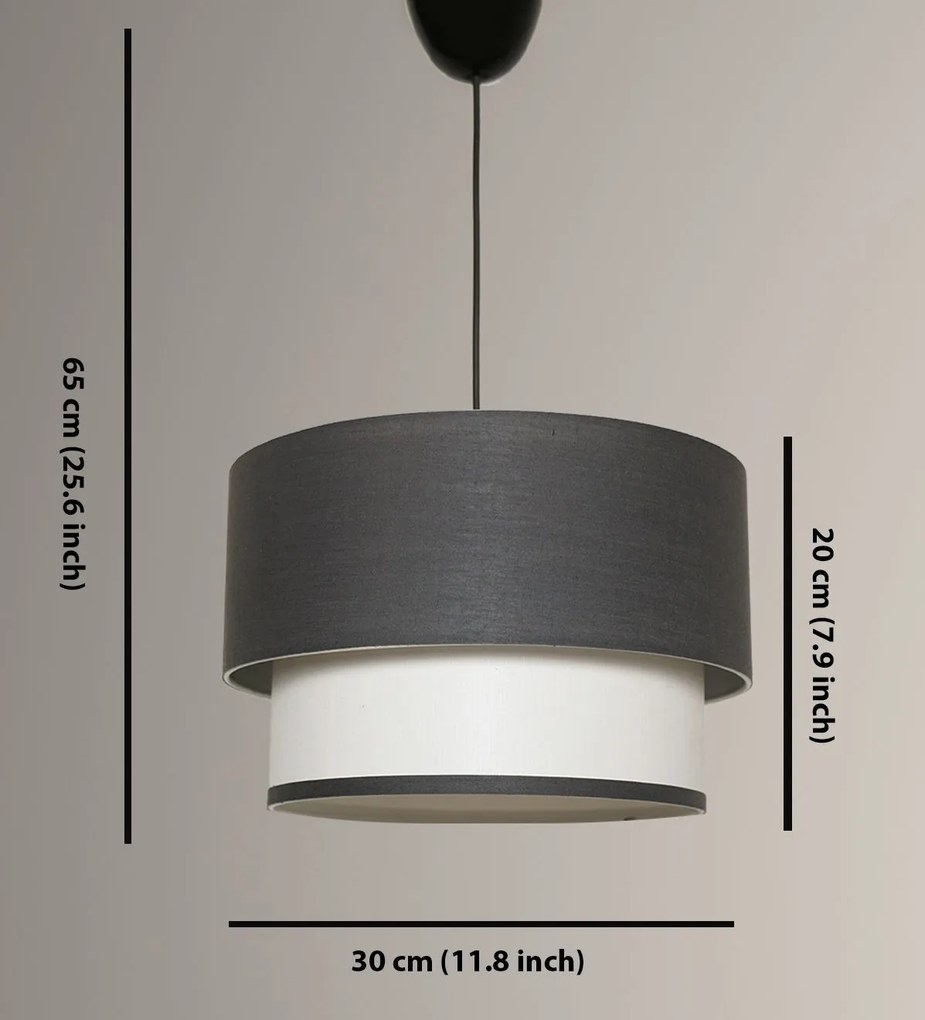 Závěsný lustr Tubol antracitový