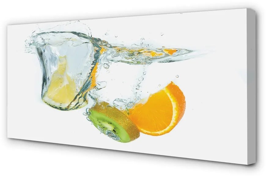Obraz canvas Voda kiwi oranžový 125x50 cm