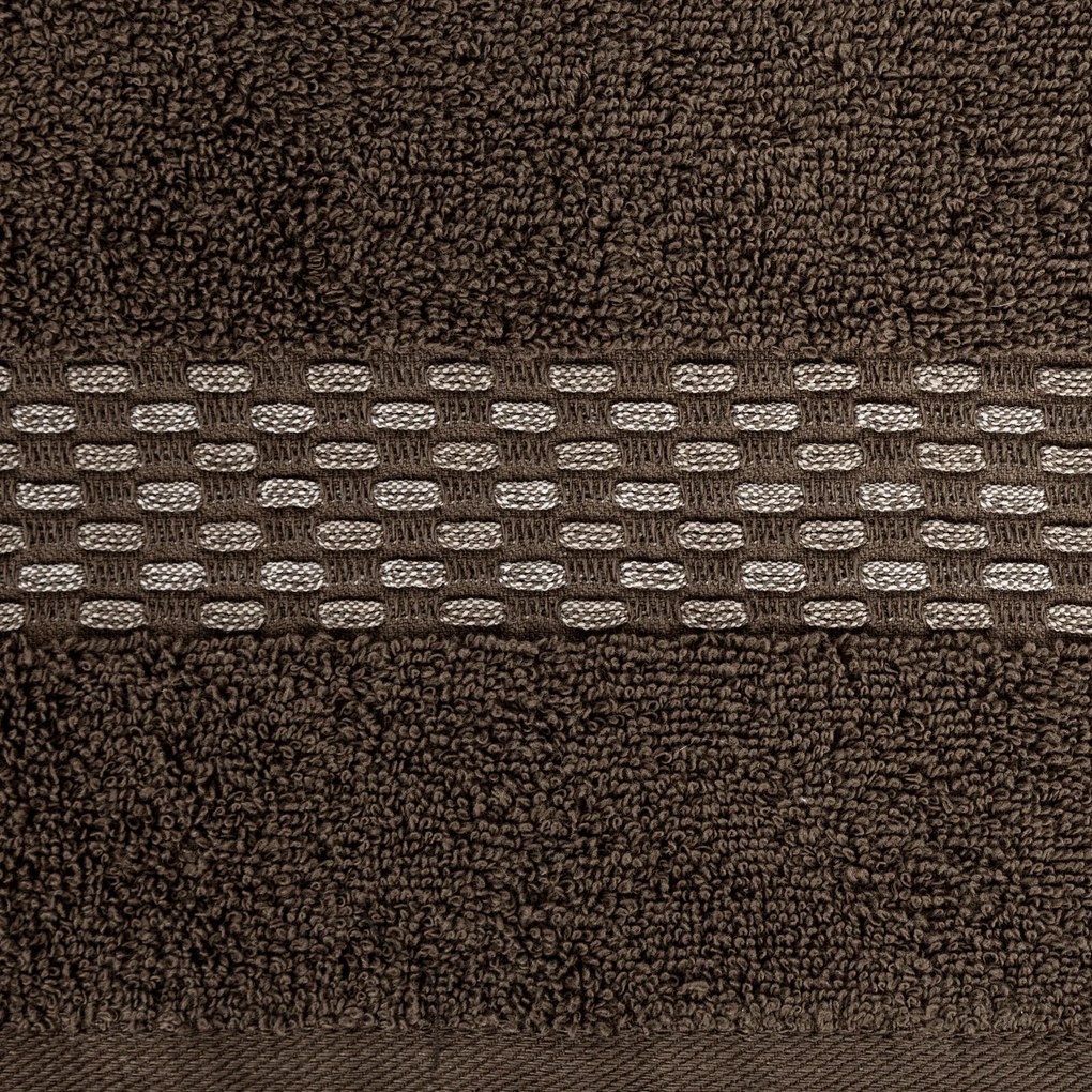 BAVLNENÝ UTERÁK RIVA SADA 3KS 70X140 CM HNEDÁ
