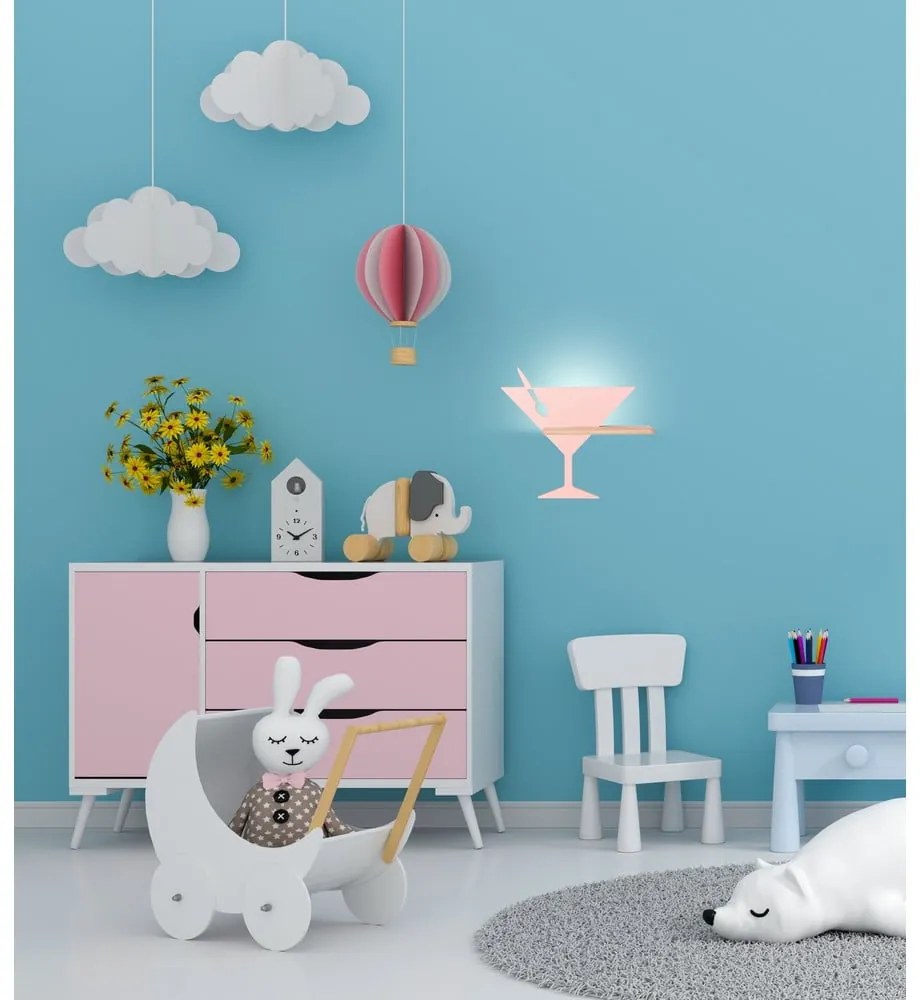 Ružové LED nástenné svietidlo Piccolo – Candellux Lighting