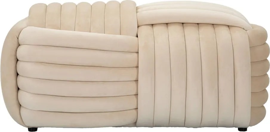 Krémová zamatová lavica Softy – Mauro Ferretti