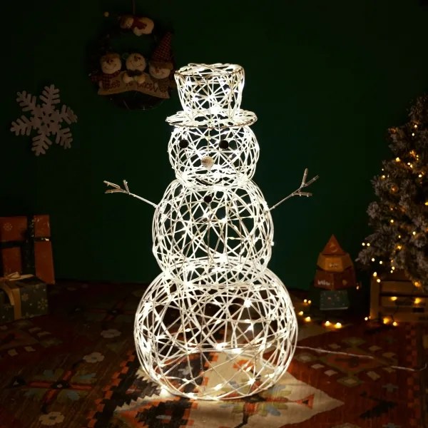 Aigostar - LED vonkajšia vianočná dekorácia 3,6W/31/230V 2700K 120cm IP44 snehuliak