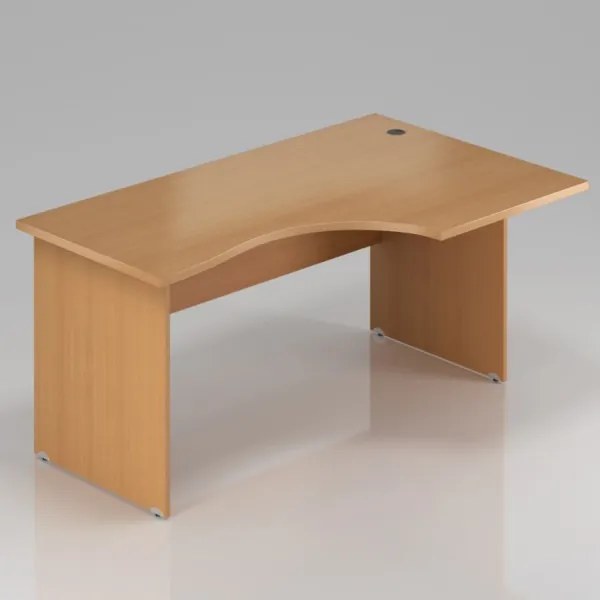 Ergonomický stôl Visio 160 x 70/100 cm, pravý buk