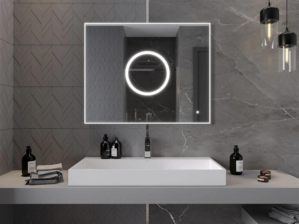 Mexen Koga, LED kúpeľňové zrkadlo s podsvietením 100 x 80 cm, 6000K, ochrana proti zahmlievaniu, 9821-100-080-611-00