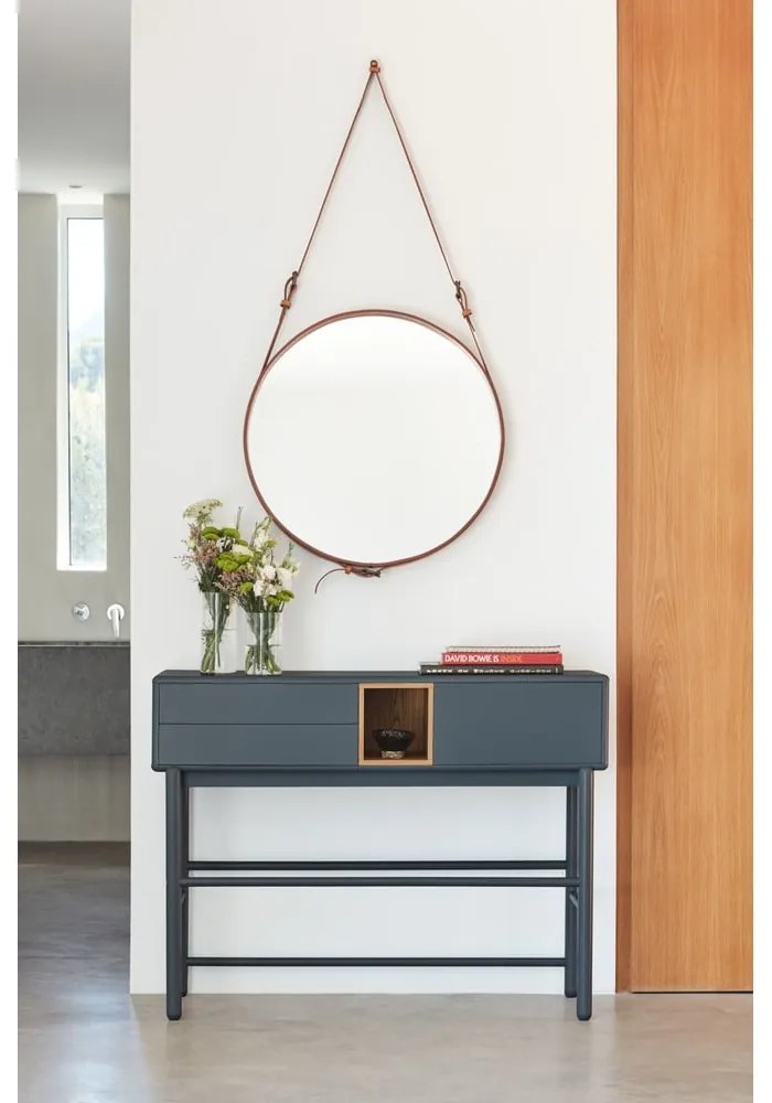 Tmavosivý konzolový stolík 35x120 cm Corvo - Teulat