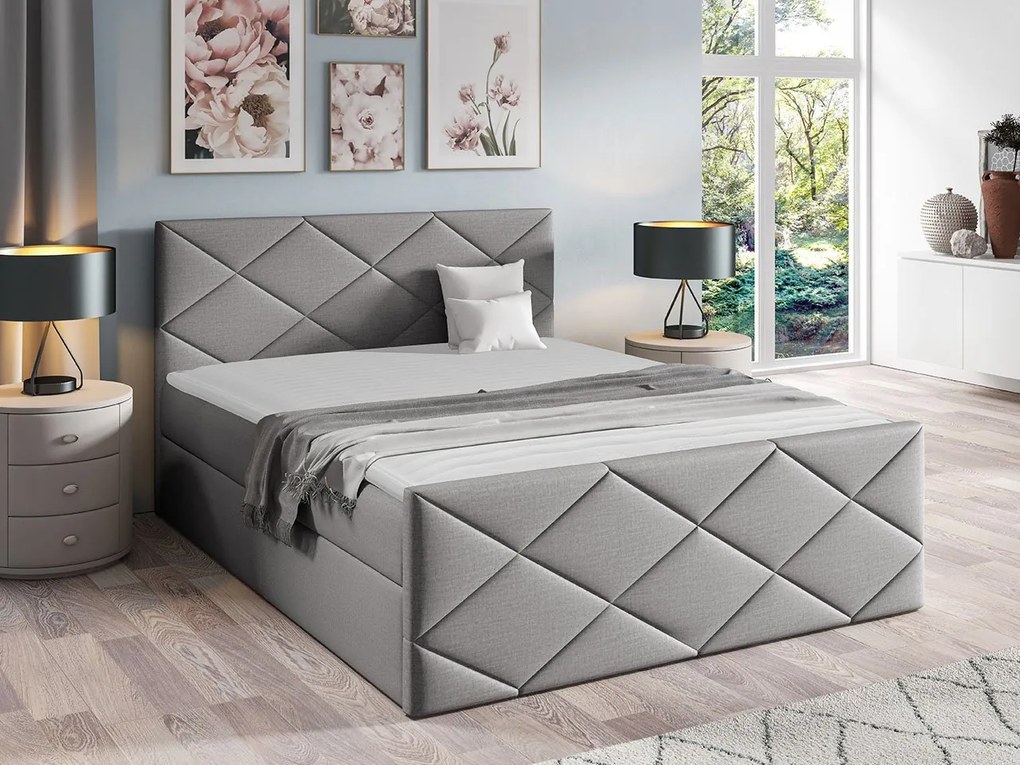 Kontinentálna posteľ Guillermo, Rozmer postele: 180x200, Dostupné poťahy: ekokoža Soft 10a
