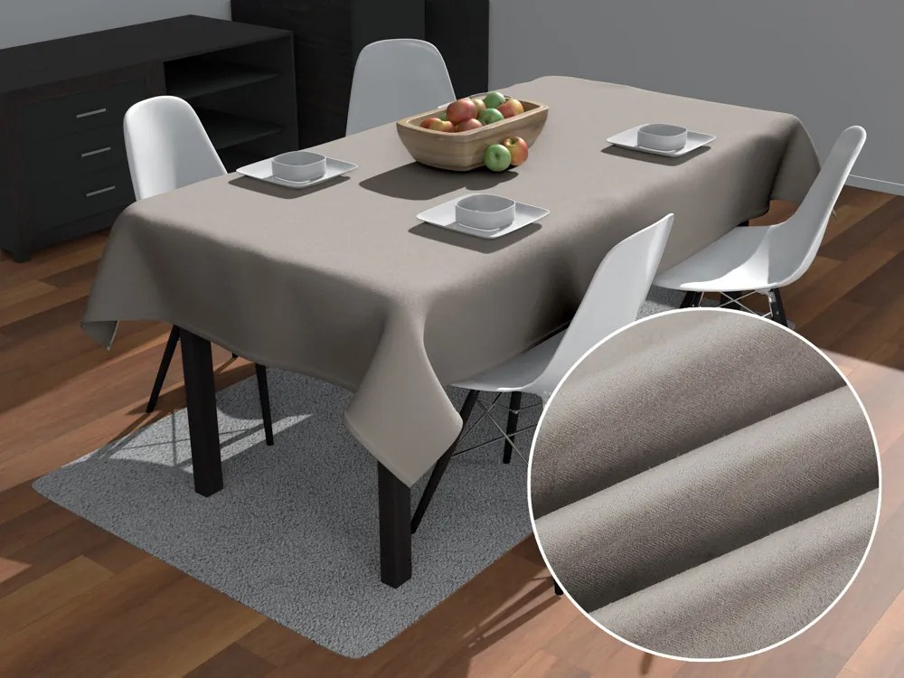 Biante Obdĺžnikový obrus/imitácia brúsenej kože Alcantara ALC-011 Sivý 50x100 cm