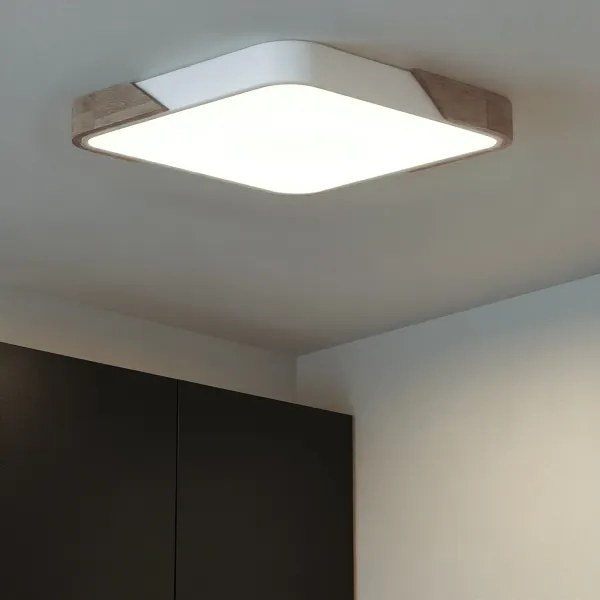Brilagi - stmievateľné LED svietidlo PILANA LED/60W/230V dub/biela 56x56 cm + DO