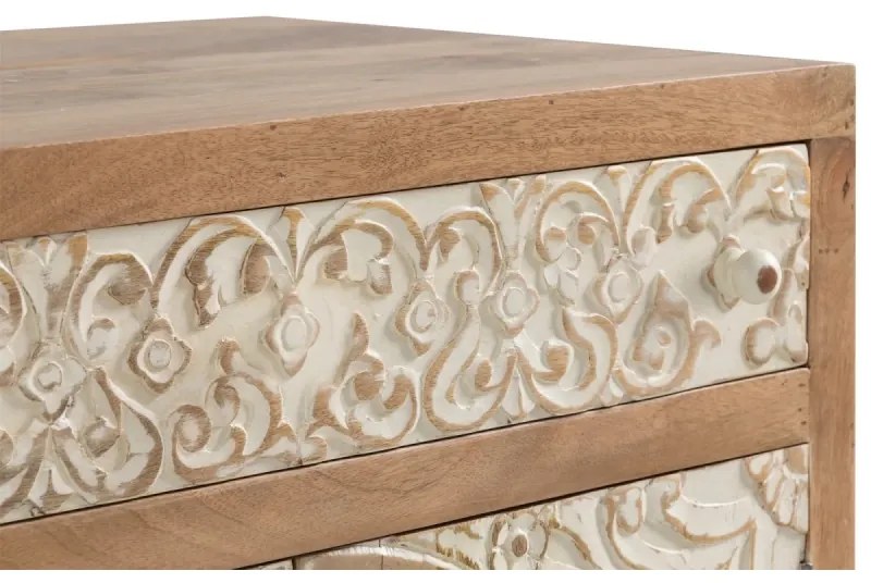 furniture-nabytek.cz - Masívna umývadlová skrinka Delhi z mangového dreva, lakovaná, hnedá – 80 cm