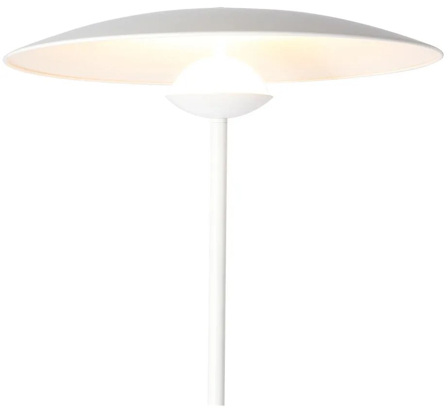 Biela LED stojacia lampa s kovovým tienidlom (výška 140 cm) Lund – Candellux Lighting