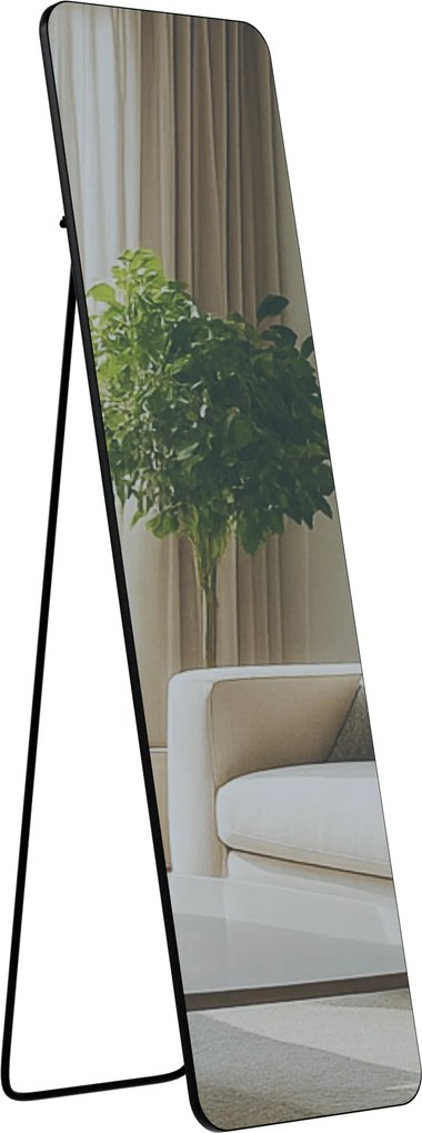 Zrkadlo Gurnee 140x40 cm - čierne matné