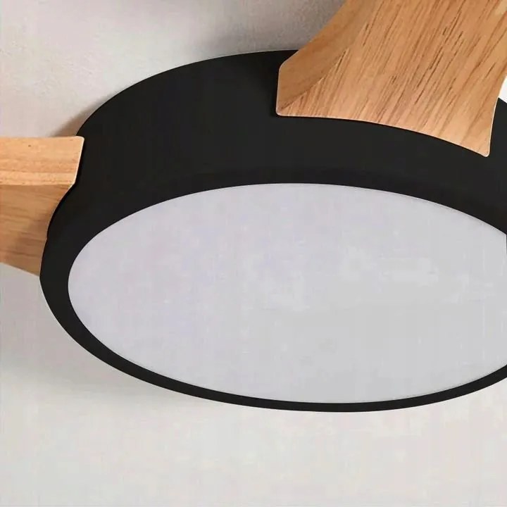 Toolight - LED stropné svietidlo 4-bodové APP527-4C, čierna-hnedá, OSW-08469