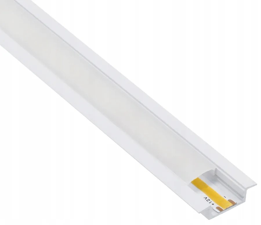 BERGE LED hliníkový profil zapustený 2m biely - sada