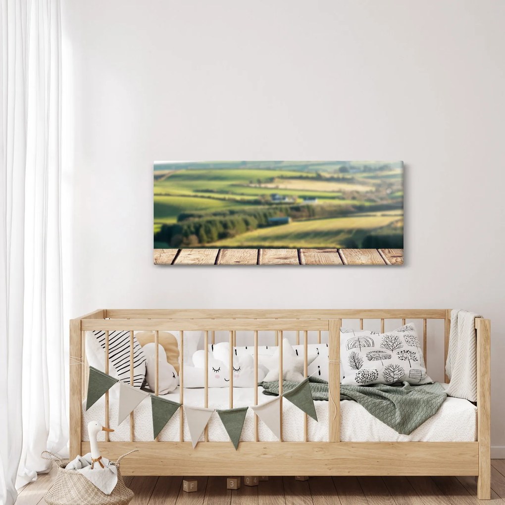 Obraz - Výhľad na krajinu (120x50 cm)