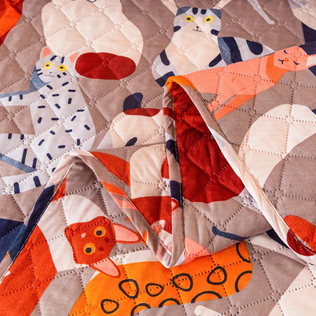 Prehoz na posteľ CATMOSPHERE, farebný Rozmer: 220 x 240 cm