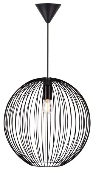 Nordlux - Luster na lanku BERONI 1xE27/60W/230V čierna