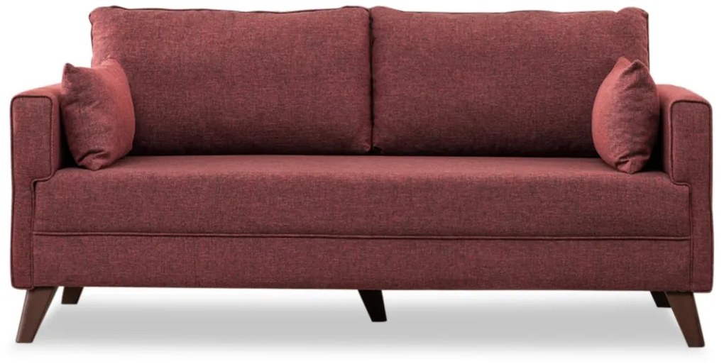 Hanah Home - Dizajnová 2-miestna pohovka BELLA 177 cm, starožitná červená, tkanina