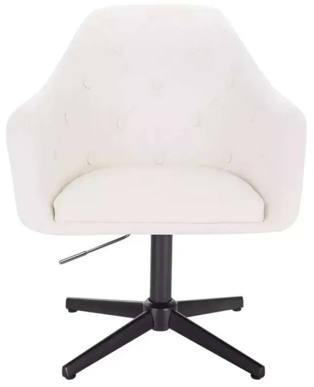 LuxuryForm DESIGN Kreslo ANDORA na čiernom kríži - biele