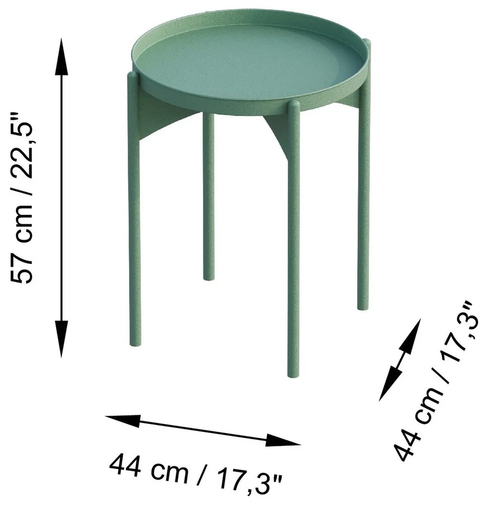 Odkladací stolík Shb-002-E zelený