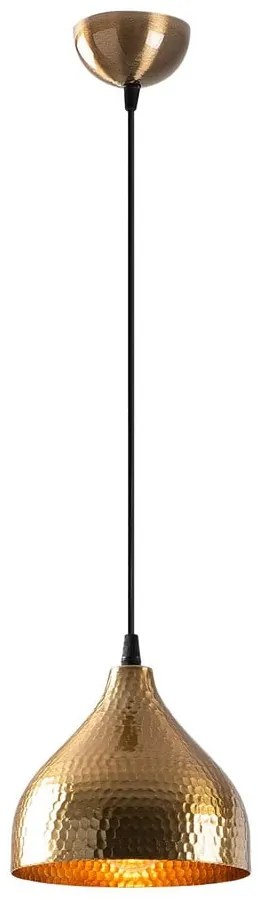 Závesné svietidlo v zlatej farbe s kovovým tienidlom ø 18 cm Tattoo – Opviq lights