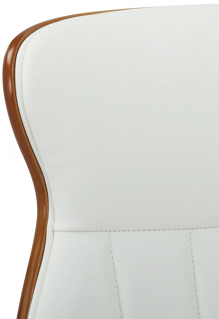 Design-Shop Kancelárska stolička Melilla - drevo orech - Biela