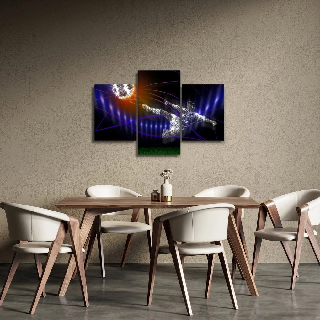 Obraz futbalistu v skoku (90x60 cm)