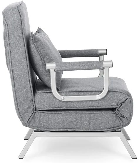 Kreslo pohovka rozkladacia PRATO sivá - vintino.sk