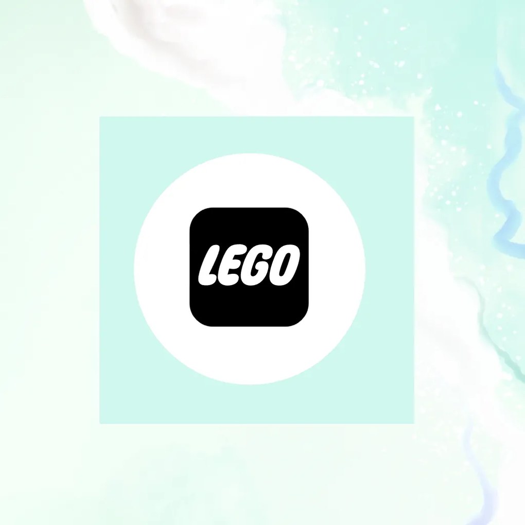 Štítok, nálepka do detskej izby, čierna na bielom podklade - Lego, Duplo