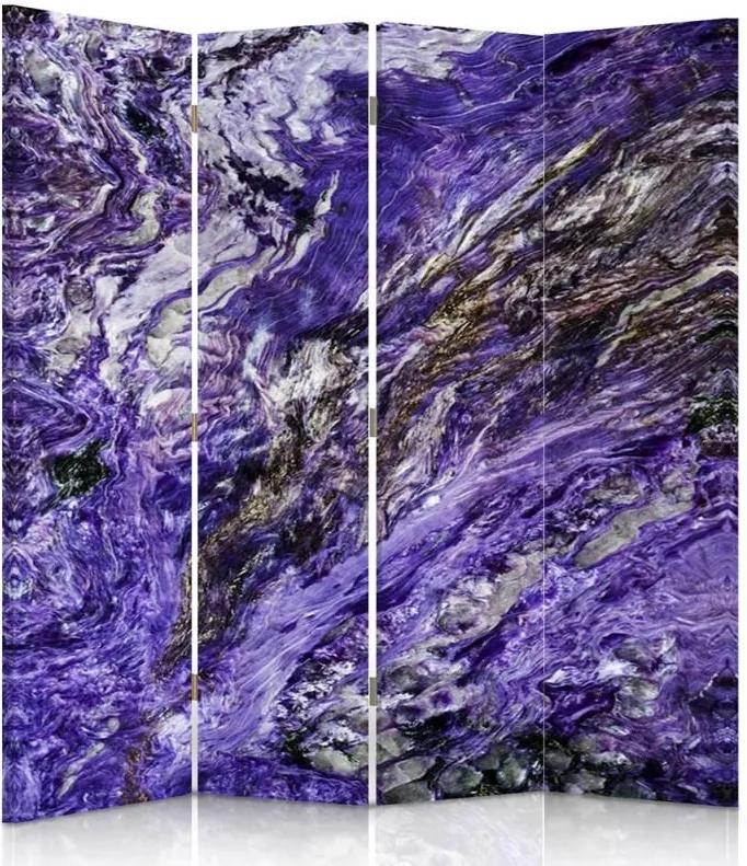 CARO Paraván - Rushing Water | štvordielny | jednostranný 145x150 cm