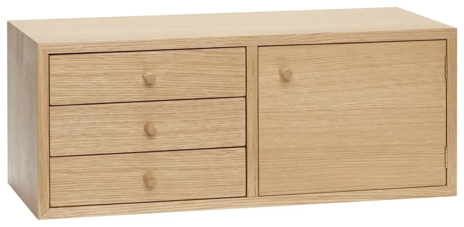 Závesná skrinka v dekore duba v prírodnej farbe 50x20 cm Piccolo – Hübsch