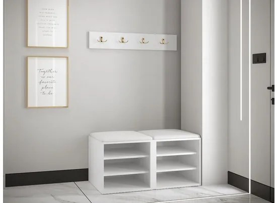 Predsieňová zostava Terospito VI, Farby: čierna, Farba čalúnenia:: ekokoža Soft 011 (čierna)